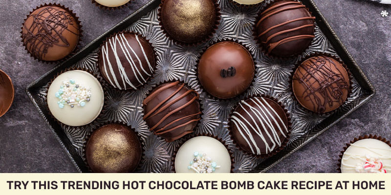 Trending Hot Chocolate Bomb Cake Recipe at Home